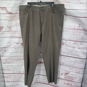 Tommy Bahama Pants Mens 44x32 Taupe Tencel Stretch Casual Flat Front Casual